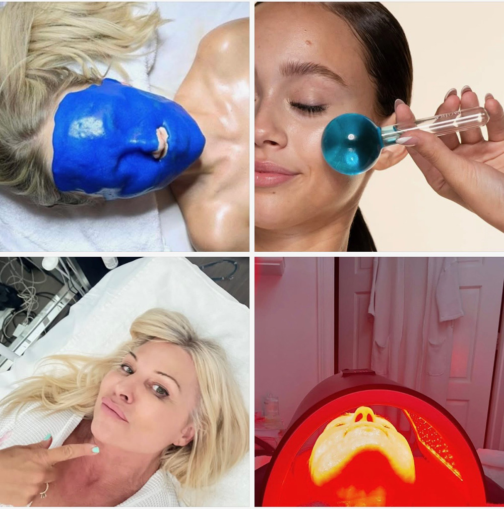 Various facials being performed on women
